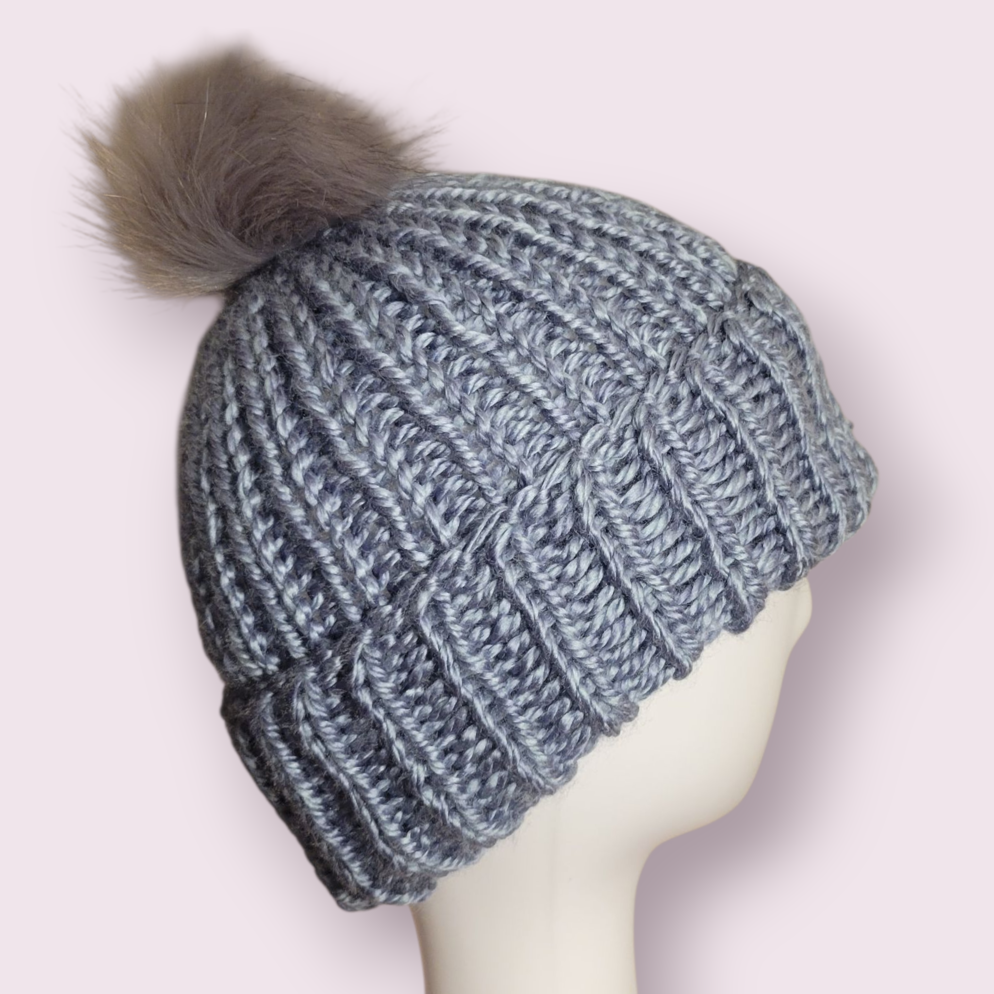 Blue Knit Beanie
