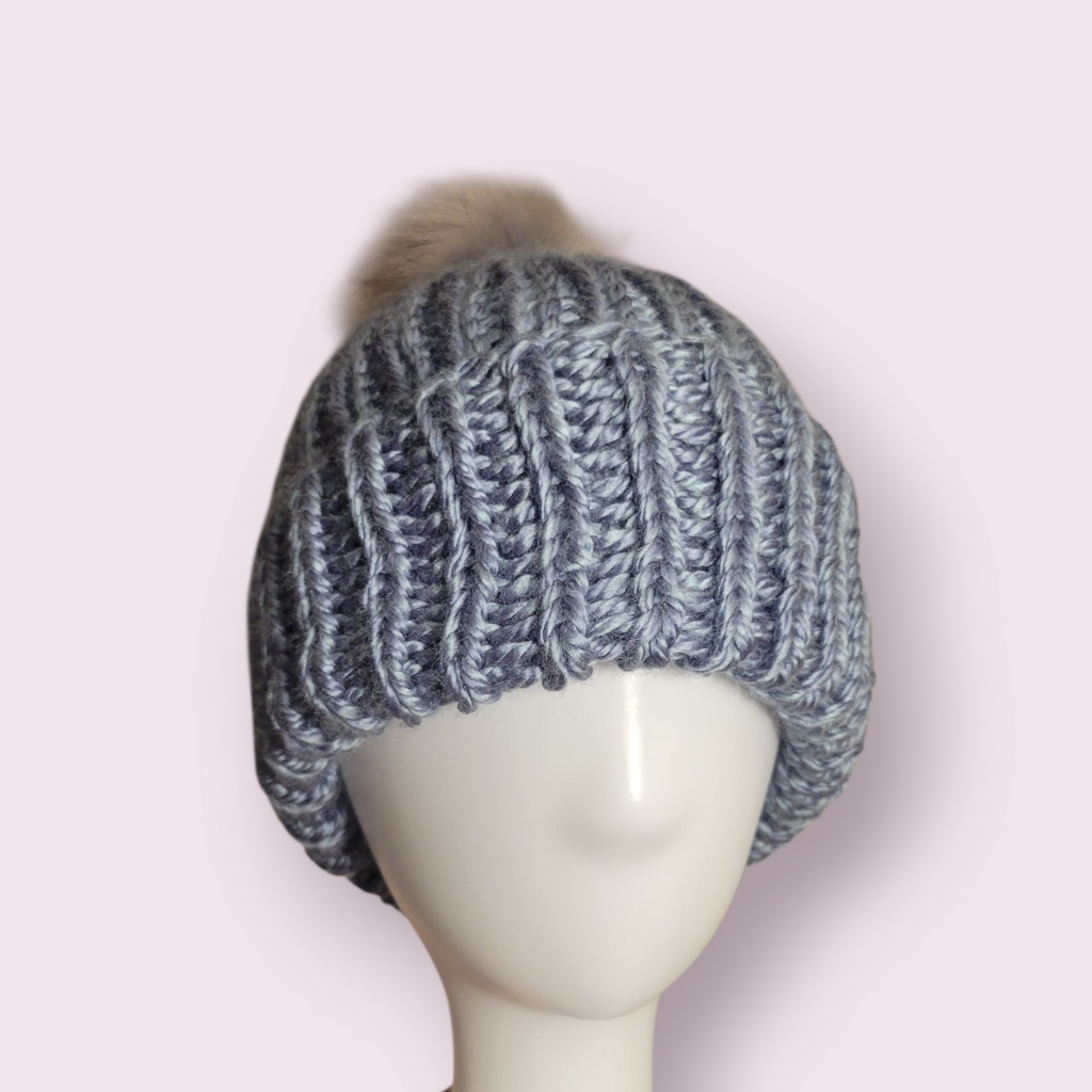 Blue Knit Beanie