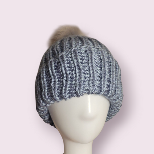 Blue Knit Beanie