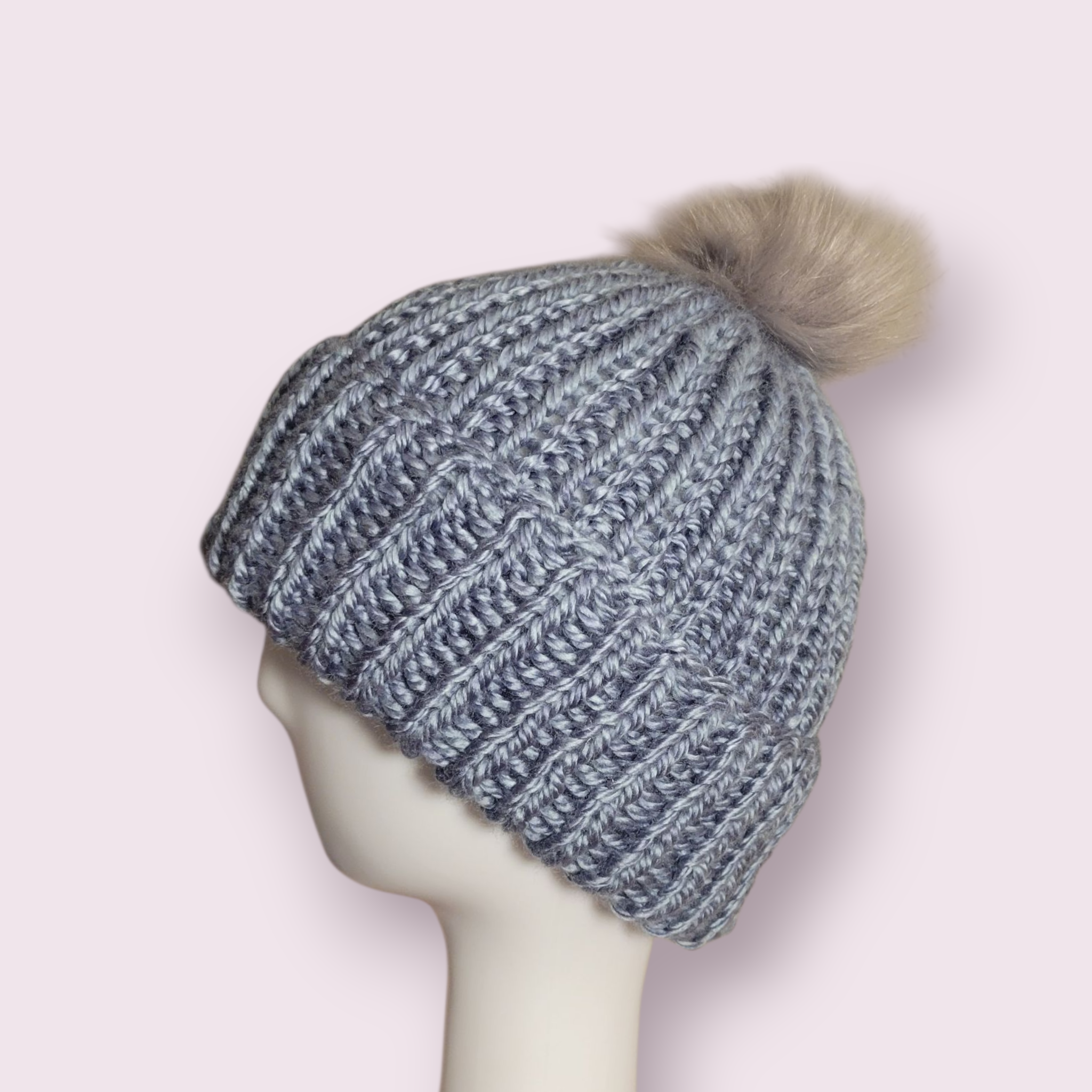 Blue Knit Beanie