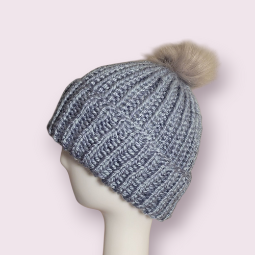 Blue Knit Beanie